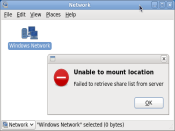Fedora can't access Windows shares out of the box
