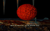 A large red sphere forms