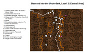 Map of Descent into the Underdark Level 2 (Central Area)
