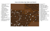 Map of the Cavern of the Driders Map 1 (Main Level, Route 2)