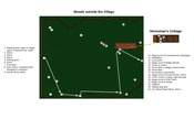 Map of the woods and Vermulean's cottage