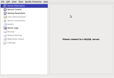 The MySQL Administrator.