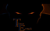 The figure's eyes narrow, and "The End" appears The figure's eyes narrow, and "The End" appears